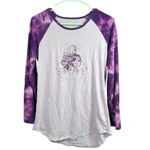 Earth Yoga Top Tye Dye Organic Cotton Sustainable‎ Bamboo Long Sleeve M